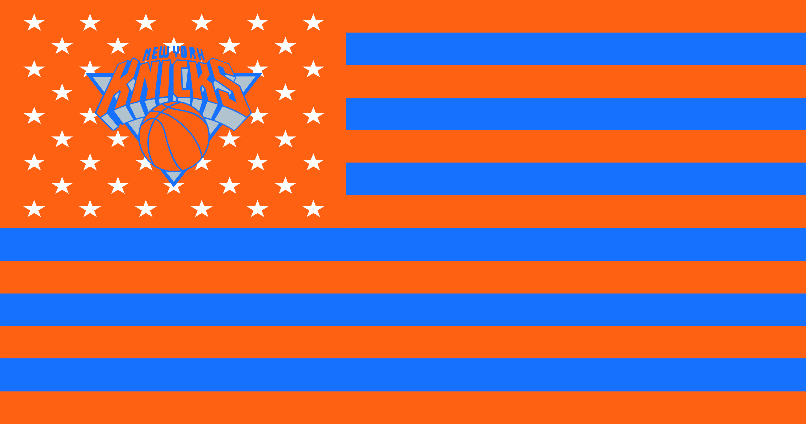 New York Knickerbockers Flag001 logo vinyl decal